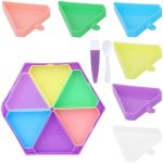 Háromszög alakú tálcák gyémántszemes kirakóhoz random színben