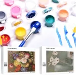 Virágok vázában számfestő 1000 db-os puzzle