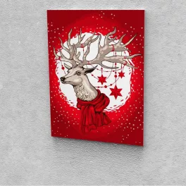   Karácsonyi szarvas festés számok alapján kreatív készlet kerettel