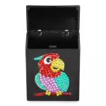 Gyémántszemes kirakó cigaretta tartó doboz papagájos 