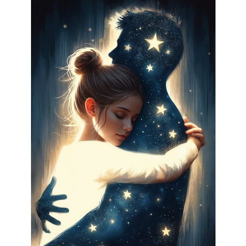 Utolsó ölelés- Prémium Gyémántszemes Kirakó Különleges AB és tündérporos Négyzet alakú Gyémántokkal 40x50cm