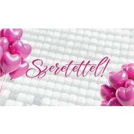 Ajándék kísérő Kártya Szeretettel felirattal