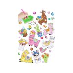 Alpakás gyémántszemmel kirakható matrica csomag 20 db figurával