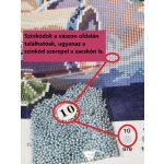 Fehér orgona gyöngyös hímzés kreatív kézimunka szett