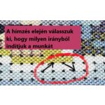 Lila virágok gyöngyös hímzés kreatív kézimunka szett