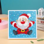 Játékos Mikulás gyémántszemes kirakó gyerekeknek kerettel