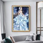 Hercegnő 50x70 négyzet alakú kreatív gyémánt kirakó