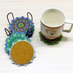 Mandala gyémántkristály gyémántszemmel kirakható poháralátét szett