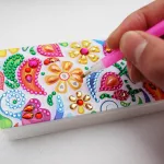 Tolltartó világoskék csepp formával gyémántszemes kirakóval