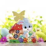 Nyuszi tojásokkal Gyémántszemes kirakó kis lámpa