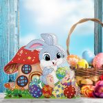 Nyuszi tojásokkal Gyémántszemes kirakó kis lámpa