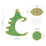 Karácsonyfa mandalás dísszel kör alakú Gyémántszemes Karácsonyi asztali dísz