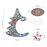 Karácsonyfa Mikulás dísszel kör alakú Gyémántszemes Karácsonyi asztali dísz