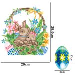 Nyuszis húsvéti gyémántszemes asztali dísz