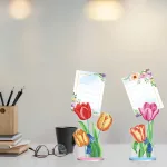 Gyémántszemmel kirakható tulipános jegyezt tartó