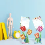 Gyémántszemmel kirakható tulipános jegyezt tartó