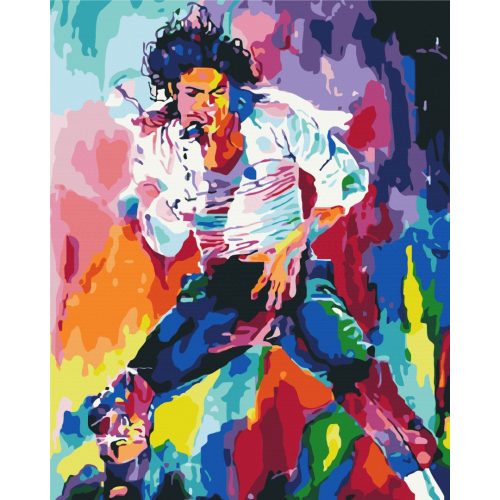 Michael Jackson festés számok alapján kreatív készlet keret nélkül 40x50