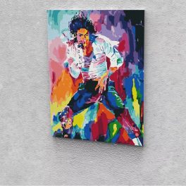   Michael Jackson festés számok alapján kreatív készlet kerettel 40x50