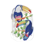 Gyémántszemmel kirakható ceruzatzartó tukán madárral