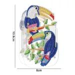 Gyémántszemmel kirakható ceruzatzartó tukán madárral