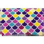 Színes pikkely mintás gyémántszemes kirakóval díszített kreatív pohár