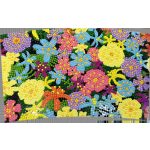 Virág mintás gyémántszemes kirakóval díszített kreatív pohár