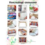 Mikulás havas tájjal gyémántszemmel kirakható tálca