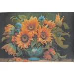 Napraforgós gyémántszemmel kirakható tálca