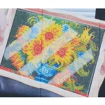 Napraforgós gyémántszemmel kirakható tálca