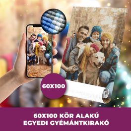   Gyémánt kirakó saját fotóról kör alakú gyémántszemekkel 100x60cm