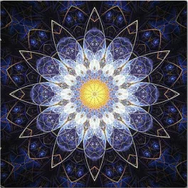 Mandala sötétkék köt alakú kreatív gyémánt kirakó 30x30