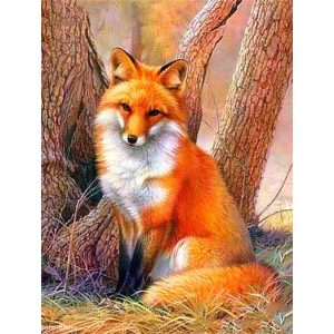 Róka Kör alakú Gyémántszemes kirakó 30x40 Róka Kör alakú Gyémántszemes kirakó 30x40