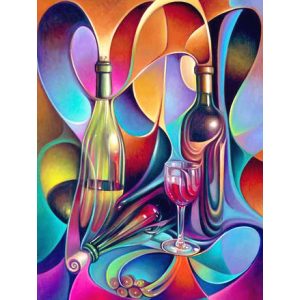Üvegek Kör alakú Gyémántszemes kirakó 30x40 Üvegek Kör alakú Gyémántszemes kirakó 30x40