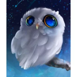 Bagoly baba kör alakú kreatív gyémánt kirakó40X30
