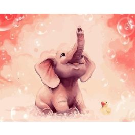   Elefánt kör alakú kreatív gyémántszemes kirakó gyerekeknek 20x20 cm