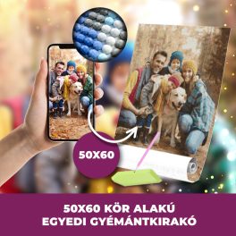   Gyémánt kirakó saját fotóról kör alakú gyémántszemekkel 50x60cm