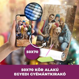   Gyémánt kirakó saját fotóról kör alakú gyémántszemekkel 50x70cm