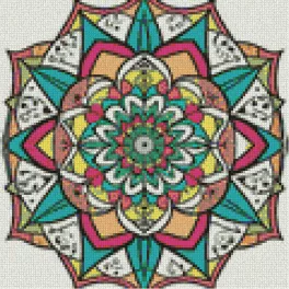Mandala 1 Kör alakú Gyémántszemes kirakó 30x30