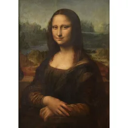   Mona Lisa – Leonardo da Vinci festménye nyomán kör alakú kreatív gyémánt kirakó 50x70