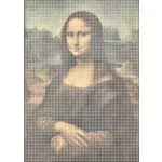 Mona Lisa – Leonardo da Vinci festménye nyomán kör alakú kreatív gyémánt kirakó 50x70