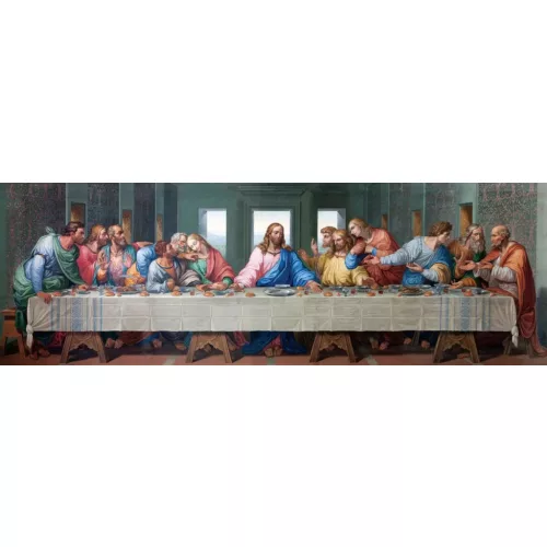 Az utolsó vacsora – Leonardo da Vinci festménye nyomán kör alakú kreatív gyémánt kirakó 30x90