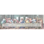 Az utolsó vacsora – Leonardo da Vinci festménye nyomán kör alakú kreatív gyémánt kirakó 30x90