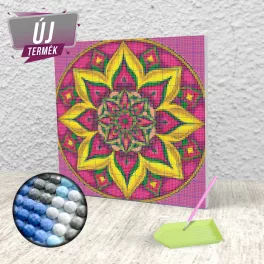   Vászon mandala 8 mintával maradék Kör alakú gyémántszemek felhasználásához