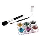 Csillámtetoválás Készlet 6 színű csillámporral