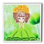 A természet lánya gyémántszemes kirakó gyerekeknek kerettel részben kirakható