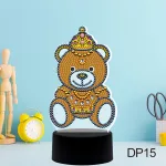 Gyémántszemes kirakó mackós kis lámpa