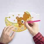 Gyémántszemes kirakó macis kis lámpa