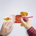 Gyémántszemes kirakó gyertyás kis lámpa