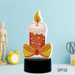 Gyémántszemes kirakó gyertyás kis lámpa