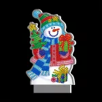 Gyémántszemes kirakó hóemberes kis lámpa